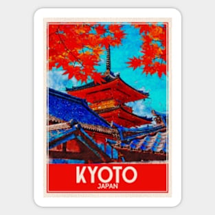 Travel Art Kyoto Japan Sticker